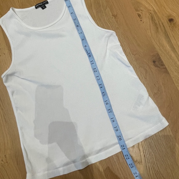 James Perse Ribbed Supima Cotton White Tank - Picture 5 of 7